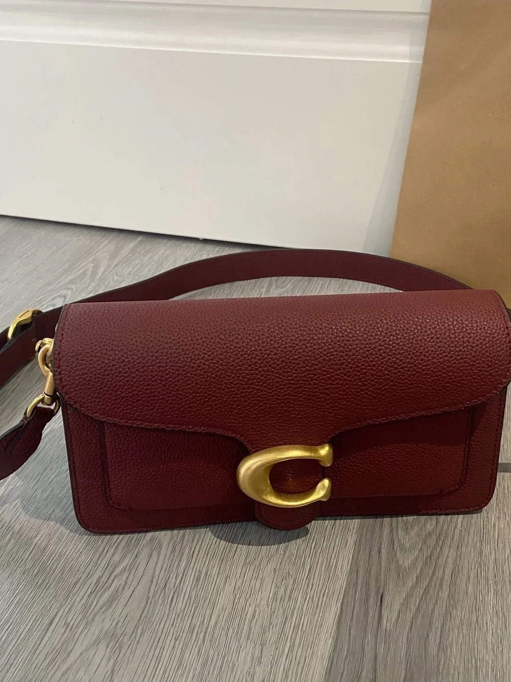 Coach structured pebbled